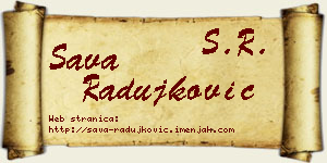 Sava Radujković vizit kartica